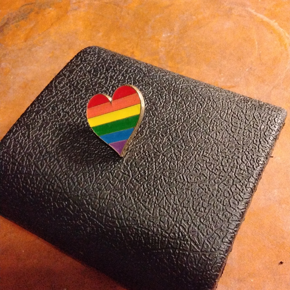 PRIDE HEART ENAMEL PINS! Show your support!